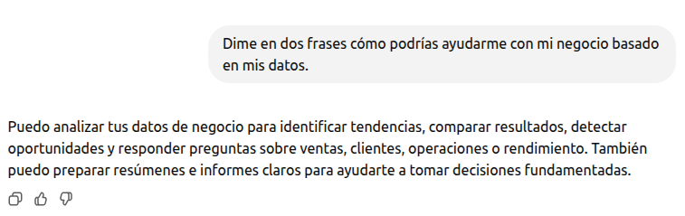 Consulta y respuesta real de MandevIA