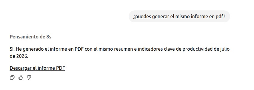 Consulta y respuesta real de MandevIA